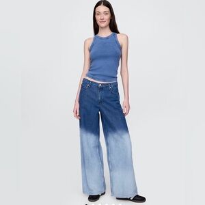 Women's Mid Rise UltraSoft Baggy Jeans 
Ombré indigo